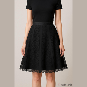 Elegant Black Lace Skirt